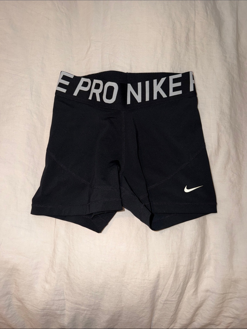 Women’s Nike Black & White Compression Shorts